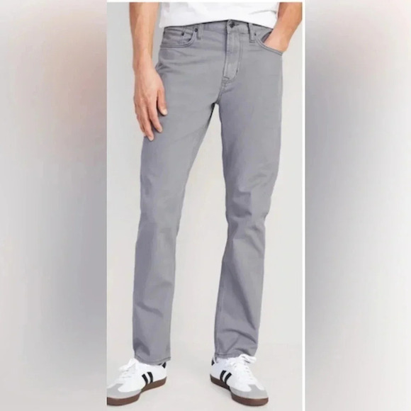 Old Navy Cotton Straight 32 Slim Lightweight Straight Leg Slate Blue Pants GUC - Picture 1 of 5